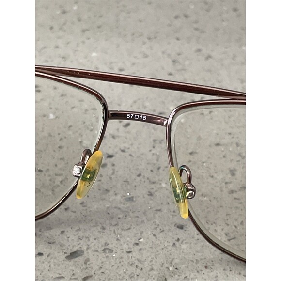 VIVA Eyewear RECTANGULAR EYEGLASSES FRAMES ONLY BROWN 296 BRN 57-15-145 - Picture 10 of 12